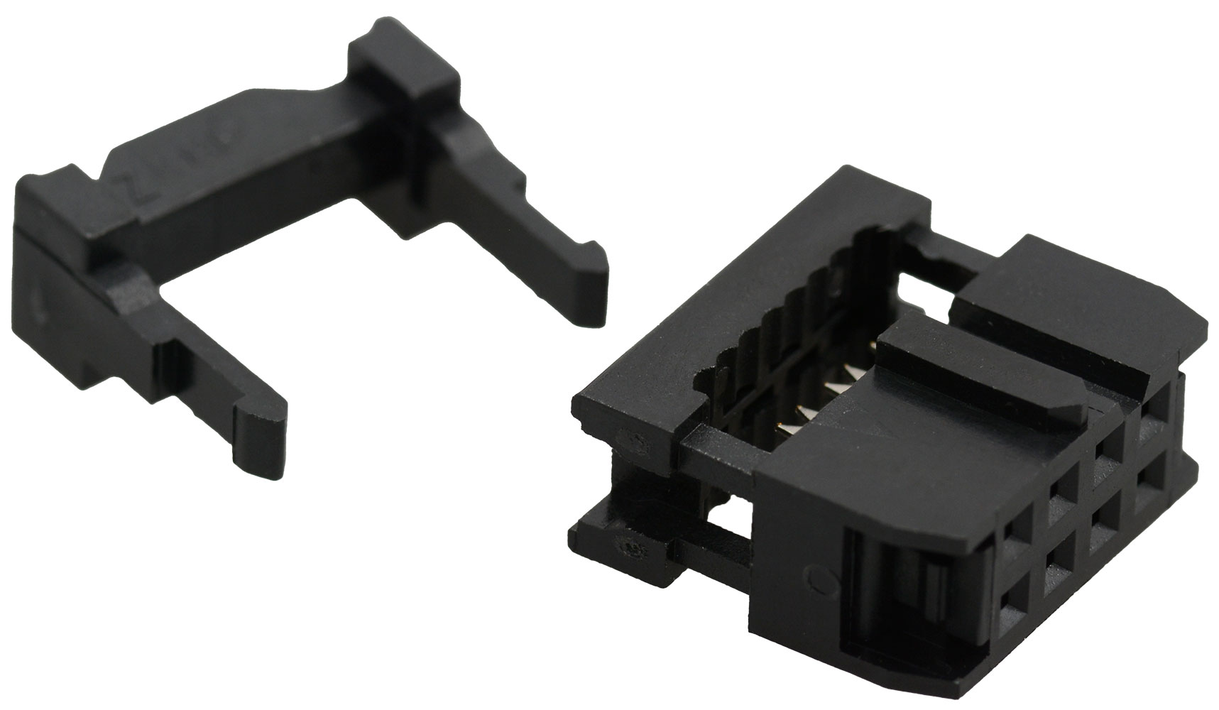 8-Position 2-Row (2x4) 0.1" Right Angle IDC Receptacle Connector