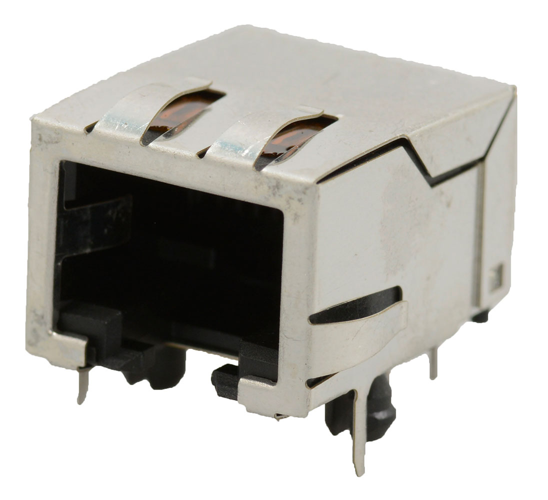 Modular Jack Connector 8P8C RJ45 Ethernet Right Angle Shielded EMI Finger