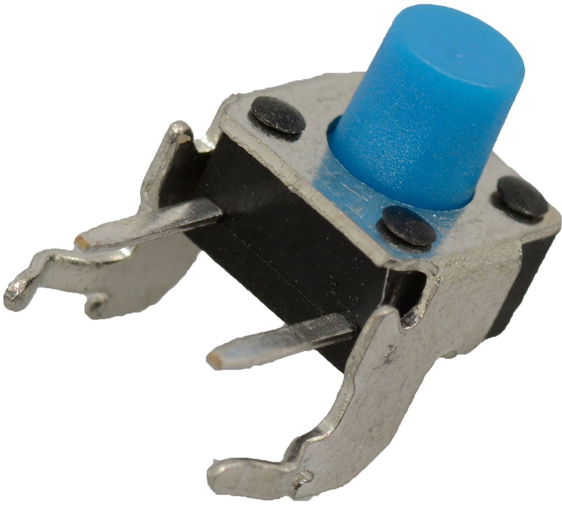 Tactile Switch SPST-NO OFF-MOM Side Actuated Through Hole Right Angle