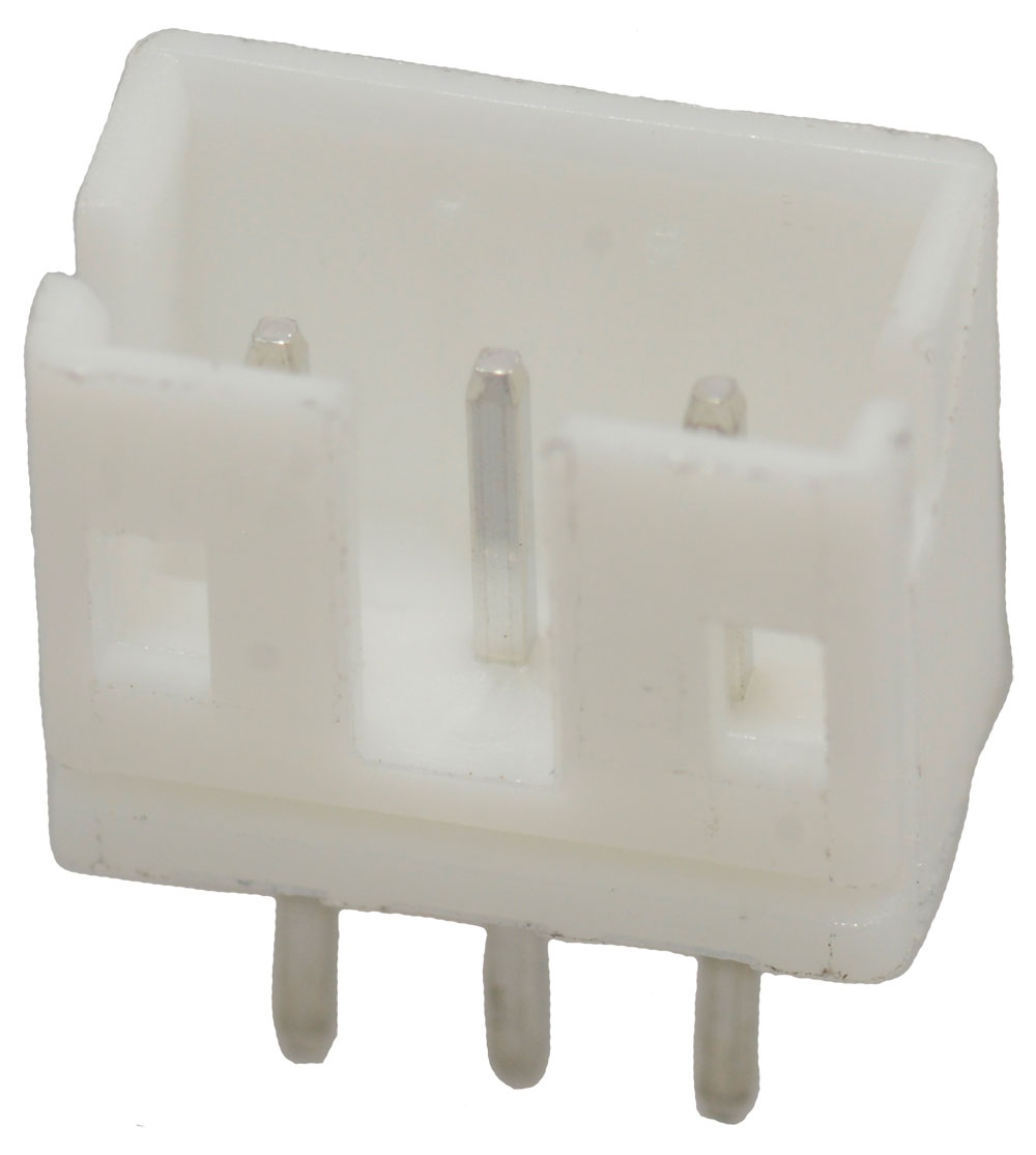 3-Position Shrouded Pin Header Vertical Through Hole 0.079" (2mm)