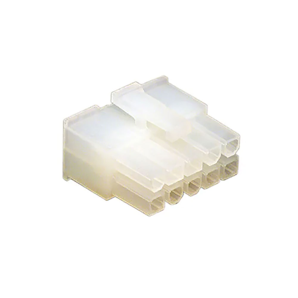 Mini-Fit Jr 5557 10-Position Rectangular Receptacle Housing for Female Sockets Natural