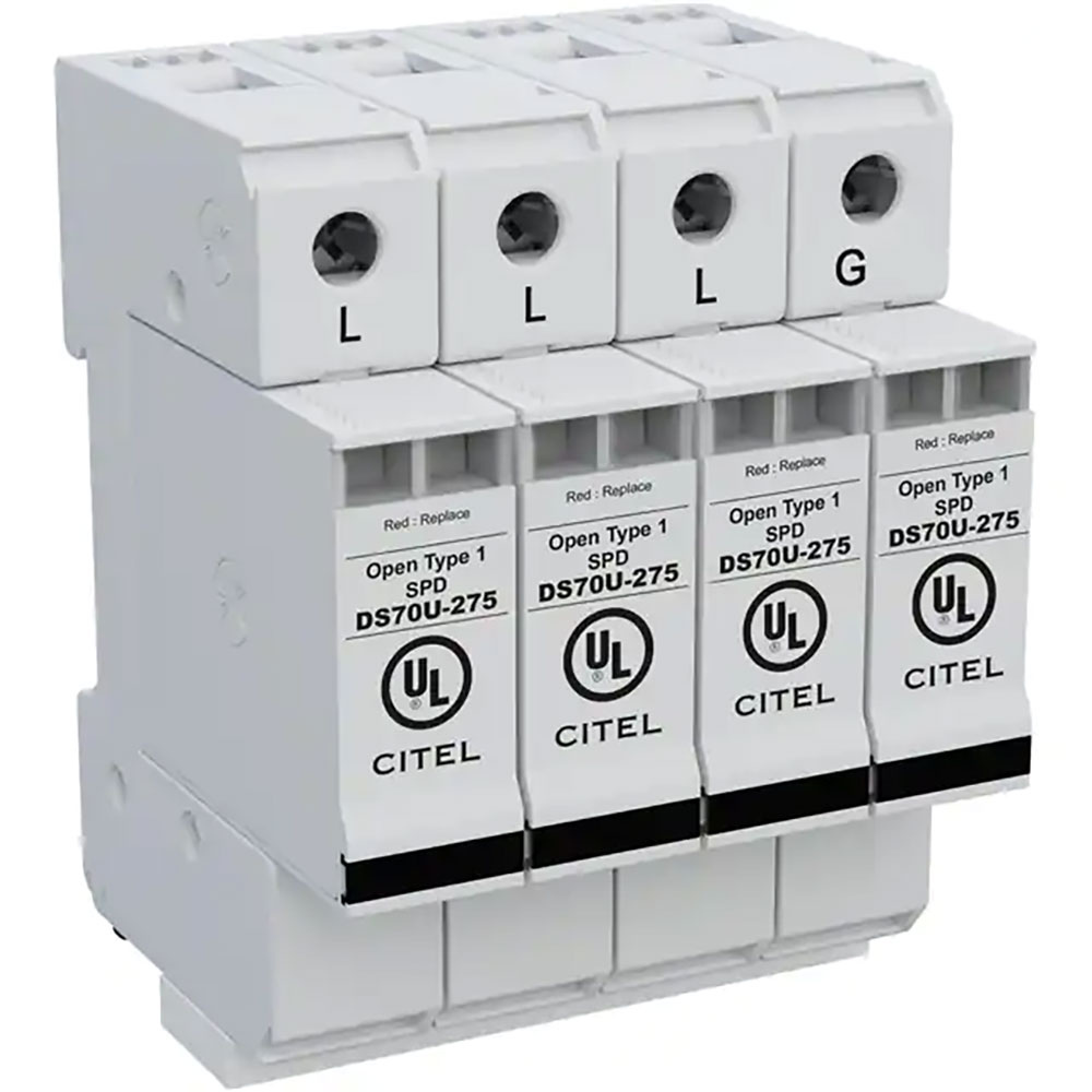 480 VAC DIN Rail Surge Protection Device 75kA Surge