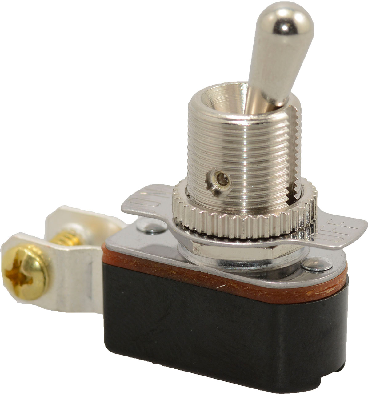 SPST Toggle Switch ON-OFF 6A 12VDC Rear Panel Mount Screw Terminals M12 Bushing