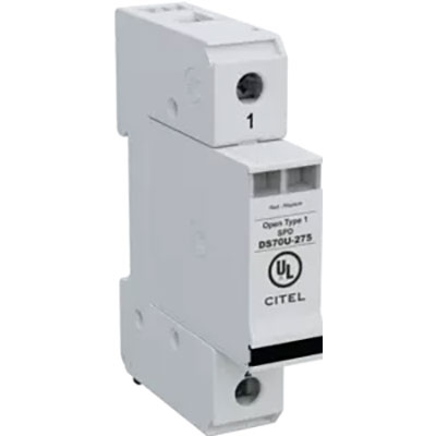 240VAC Single Mode DIN Rail Surge Protection Device MOV 320V MCOV 75kA IMAX