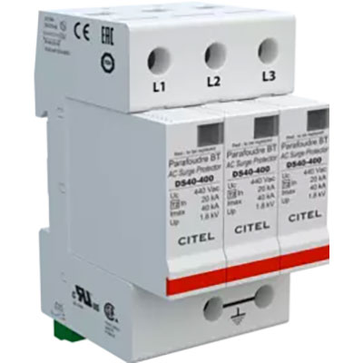 320 VAC 1-Phase 3W+G Split Phase DIN Rail Surge Protection Device MOV 320V MCOV 40kA IMAX