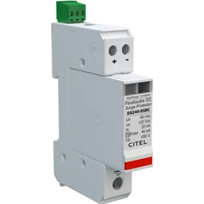 95 VAC 1S-Phase 2W+G DIN Rail Surge Protection Device MOV+GSG 125V MCOV 40kA IMAX