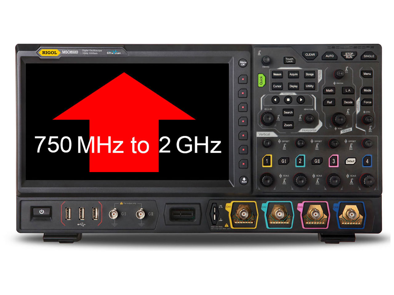 Bandwidth Upgrade Option 750 MHz to 2 GHz for MSO8000A Series