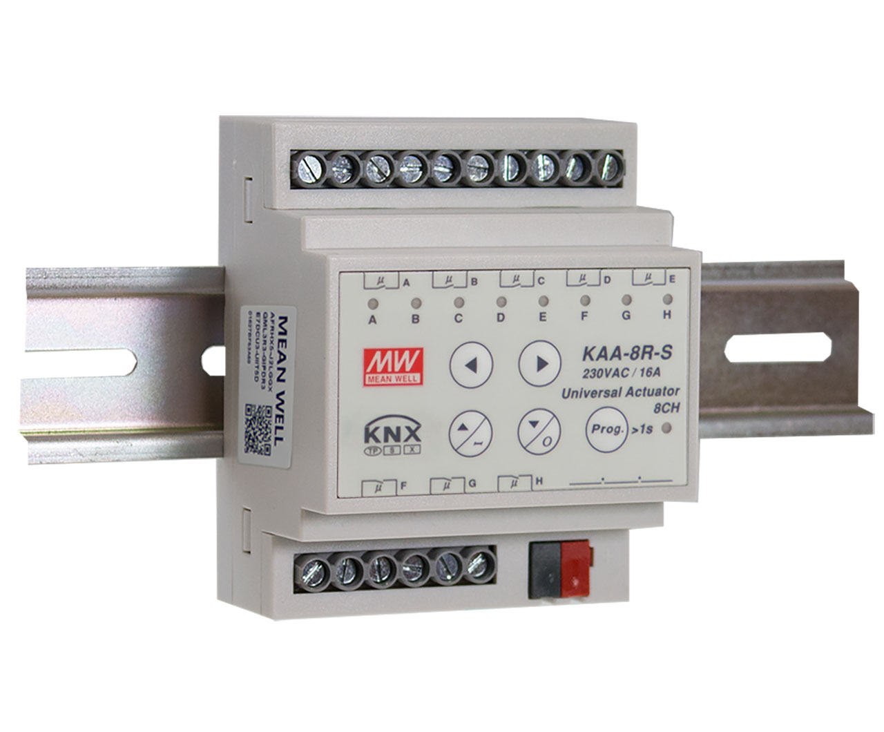 KNX Universal Actuator 8-Channel 16A per Channel DIN Rail Mount