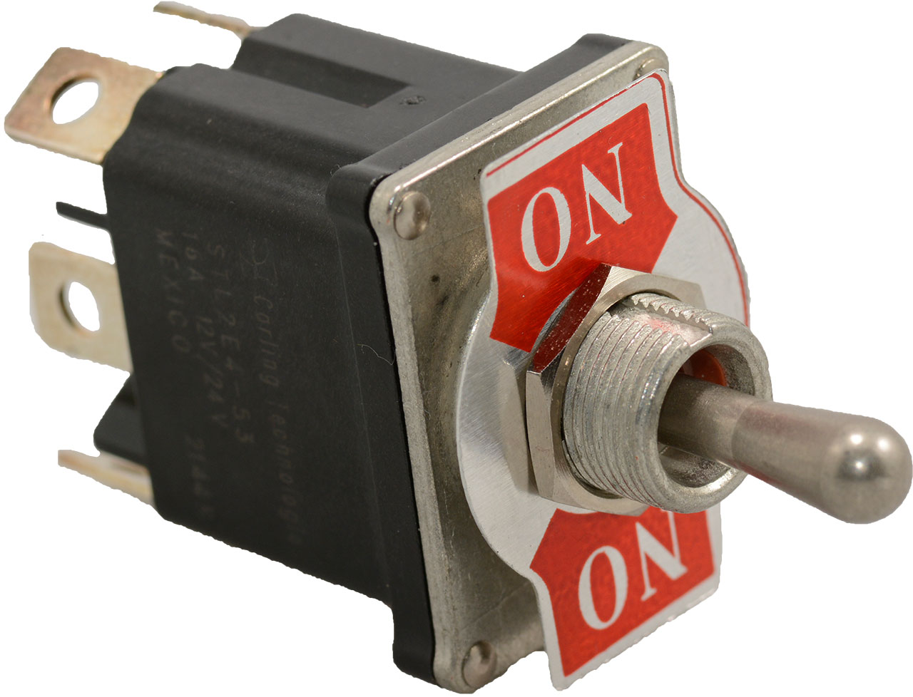 Toggle Switch DPDT MOM-OFF-MOM 16A 24VDC Panel Mount