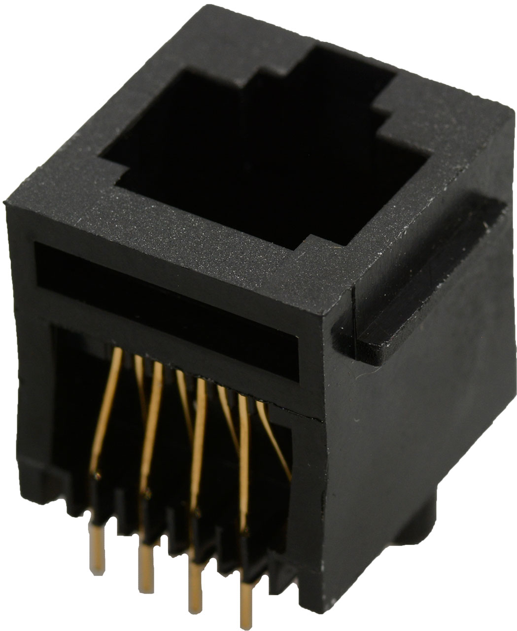 8P8C Modular Ethernet Jack Straight Top Entry Panel Stops