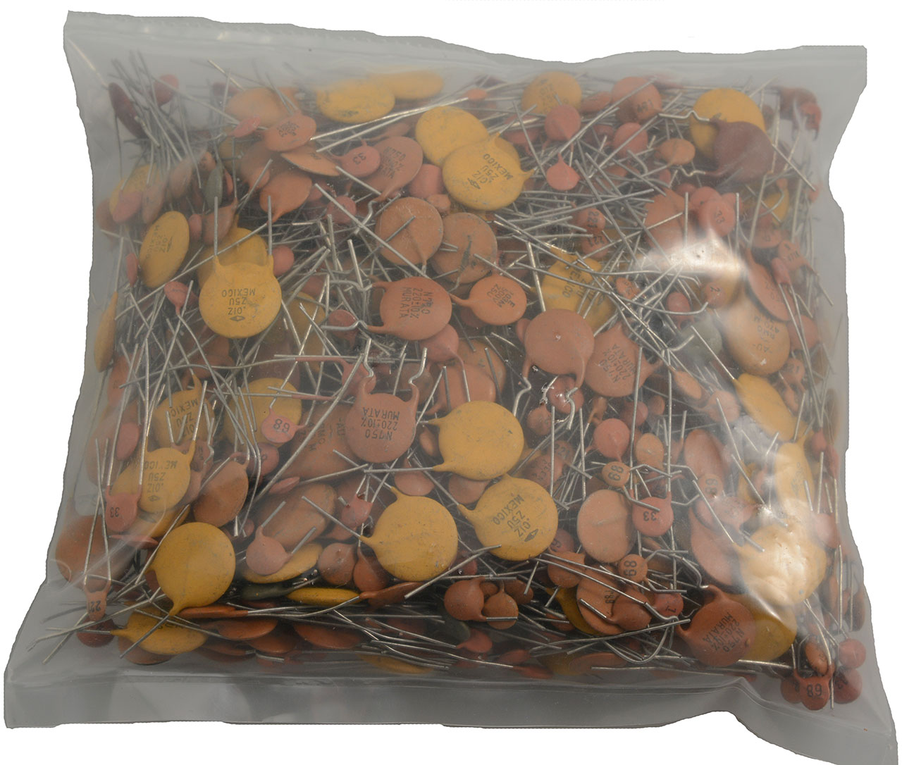 Ceramic Disc Capacitor Grab Bag Assorted Values and Tolerance 500VDC