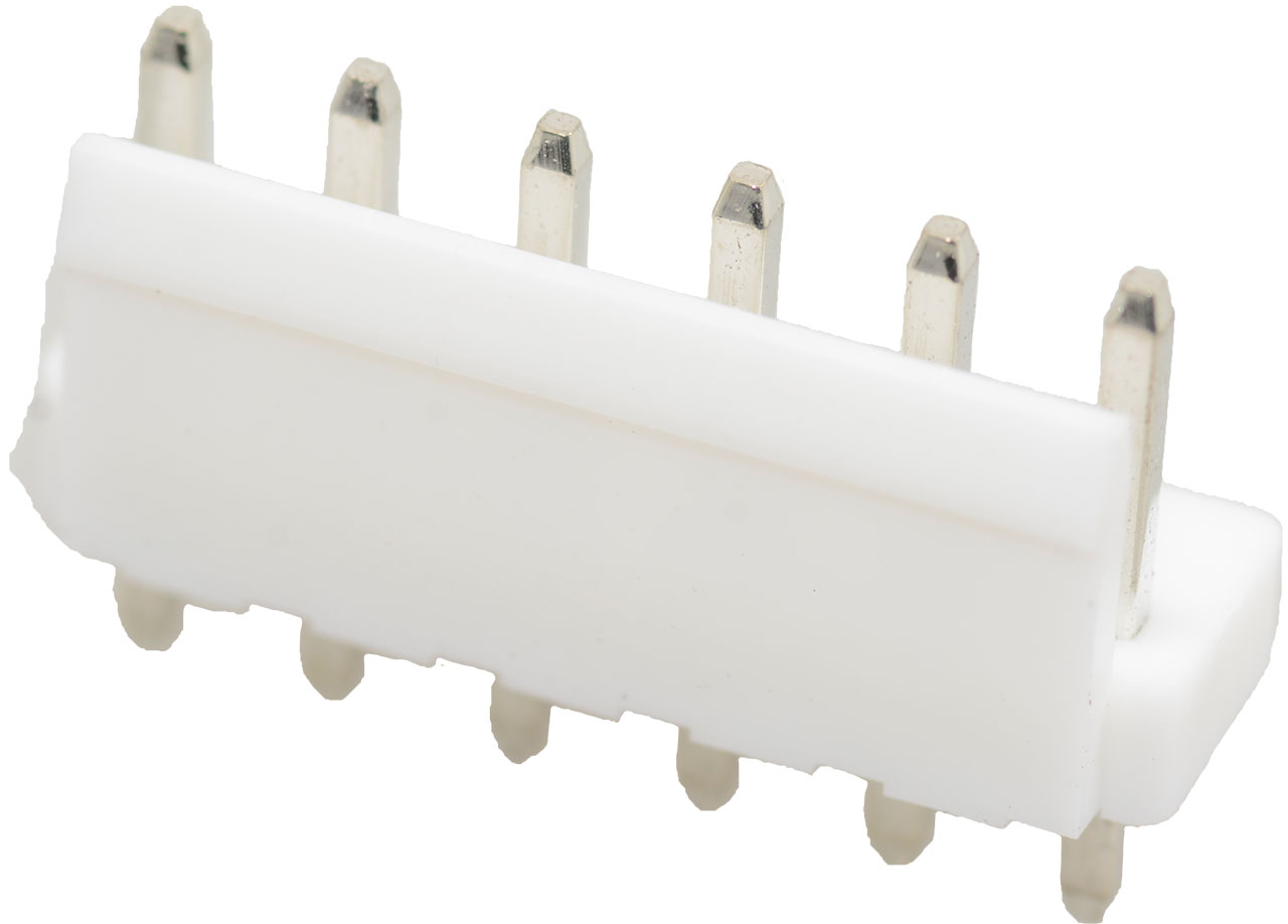 6-Position VH-Type Header Connector Through Hole 0.156" (3.96mm) Locking Ramp