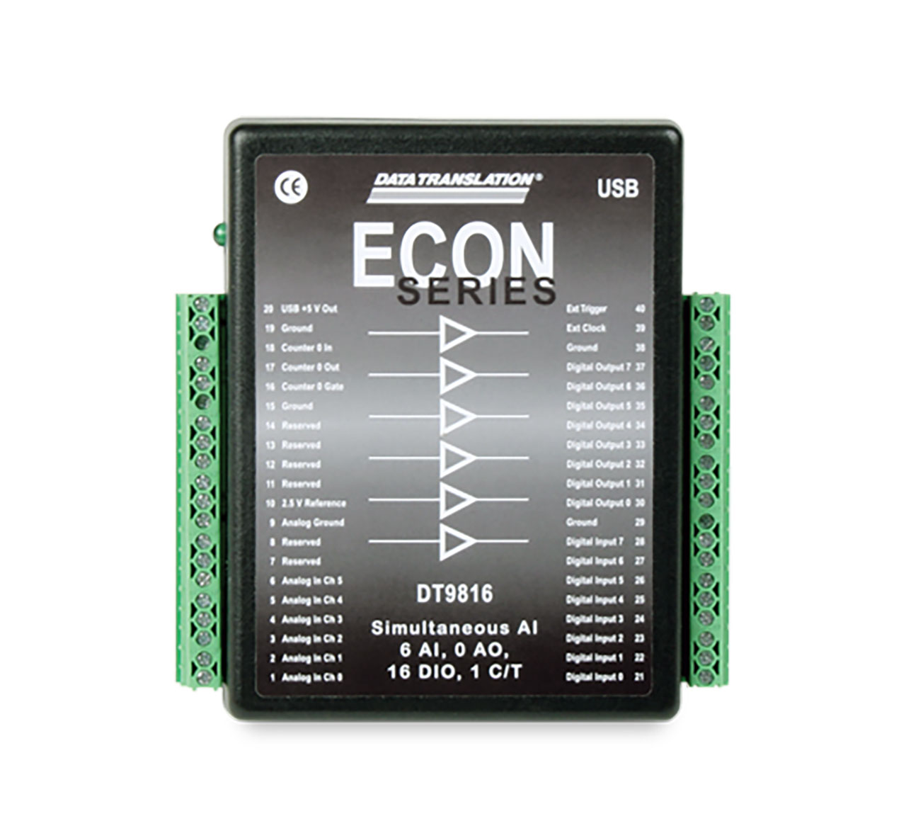 MCC DT9816-S: Low Cost Simultaneous USB DAQ Device 16-bit Resolution