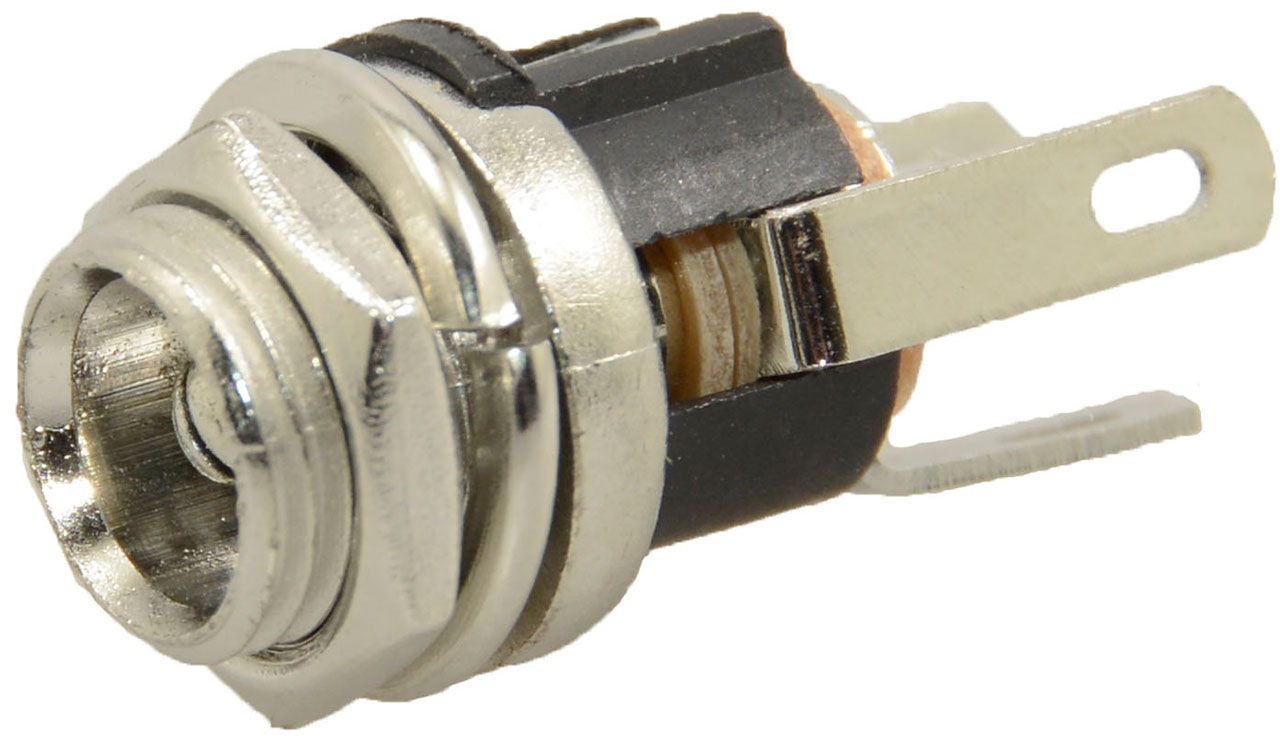 Power Barrel Jack Connector 2mm ID x 5.5mm OD Panel Mount