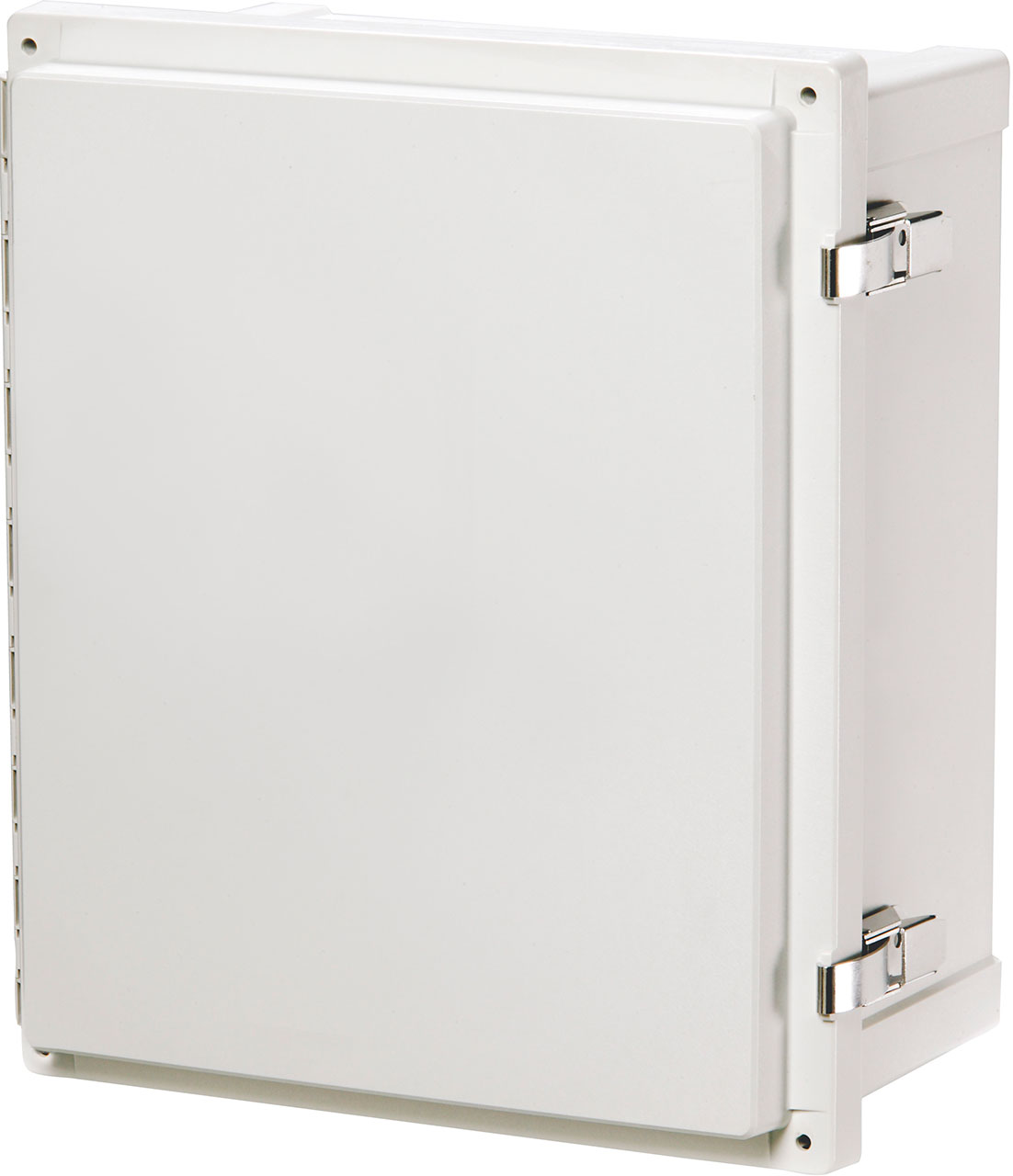Polycarbonate Enclosure 10" Wide x 6" Deep x 12" High Hinged Opaque Cover Stainless Steel Lockable Latch UL 508