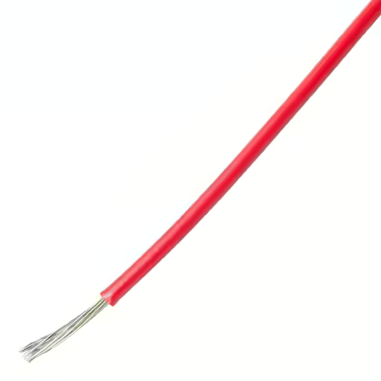 Hookup Wire 14 AWG Stranded Tinned Copper Red PVC Insulation 0.136 Inch Nominal OD 100 Foot Roll