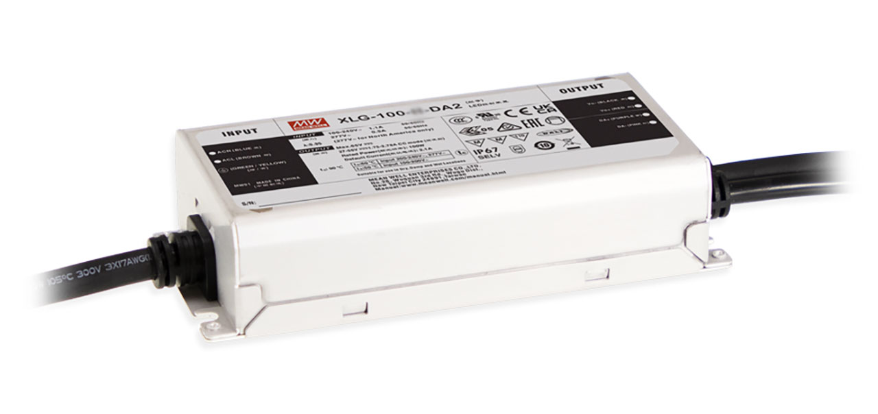 100W Constant Power Mode LED Driver with DALI-2 Dimming 700mA 71-142VDC