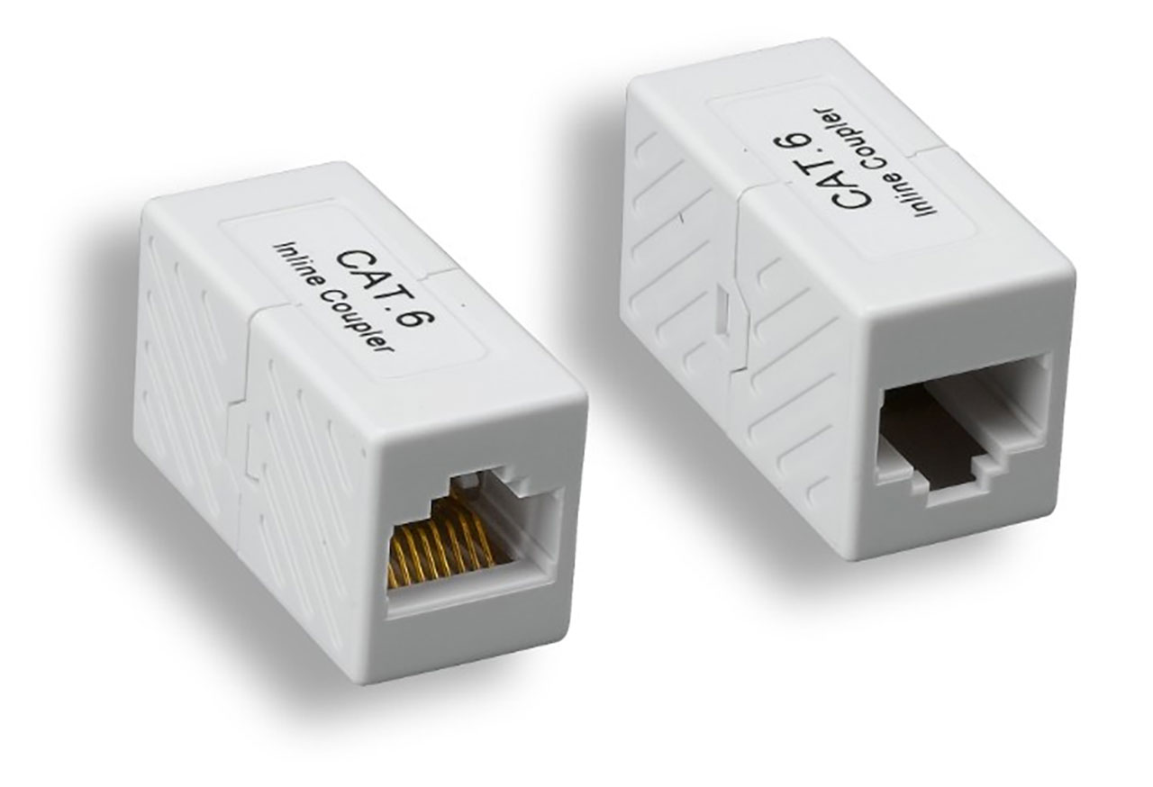 CAT 6 Modular Inline Coupler White