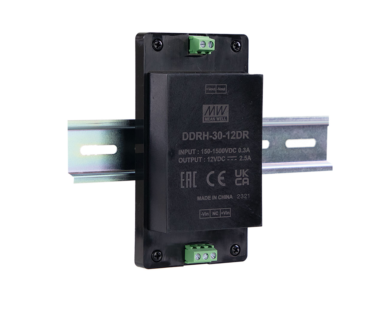 30W 12V 2500mA High-Reliability DC-DC Converter Ultra-Wide Input 150-1500V DIN Rail