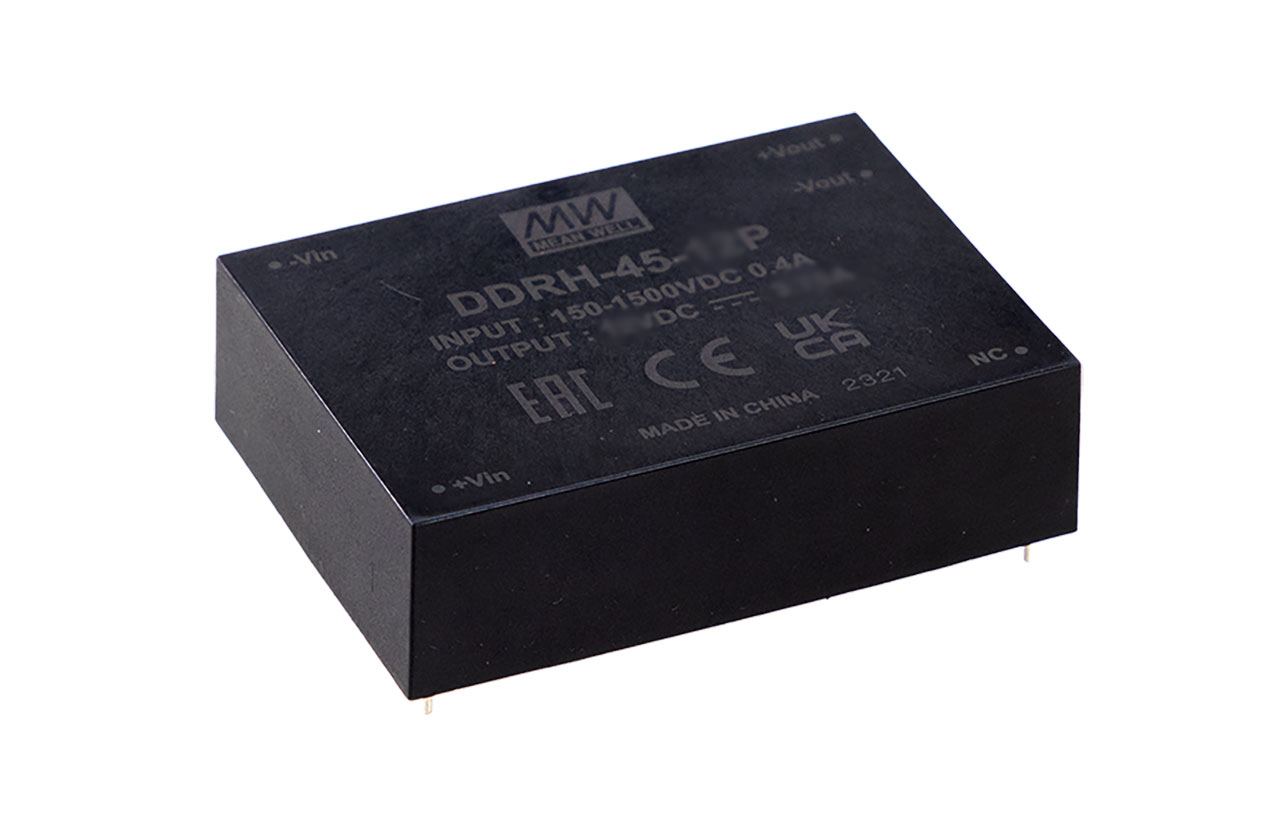 45W 24V 1870mA High-Reliability DC-DC Converter Ultra-Wide Input 150-1500V PC Pins