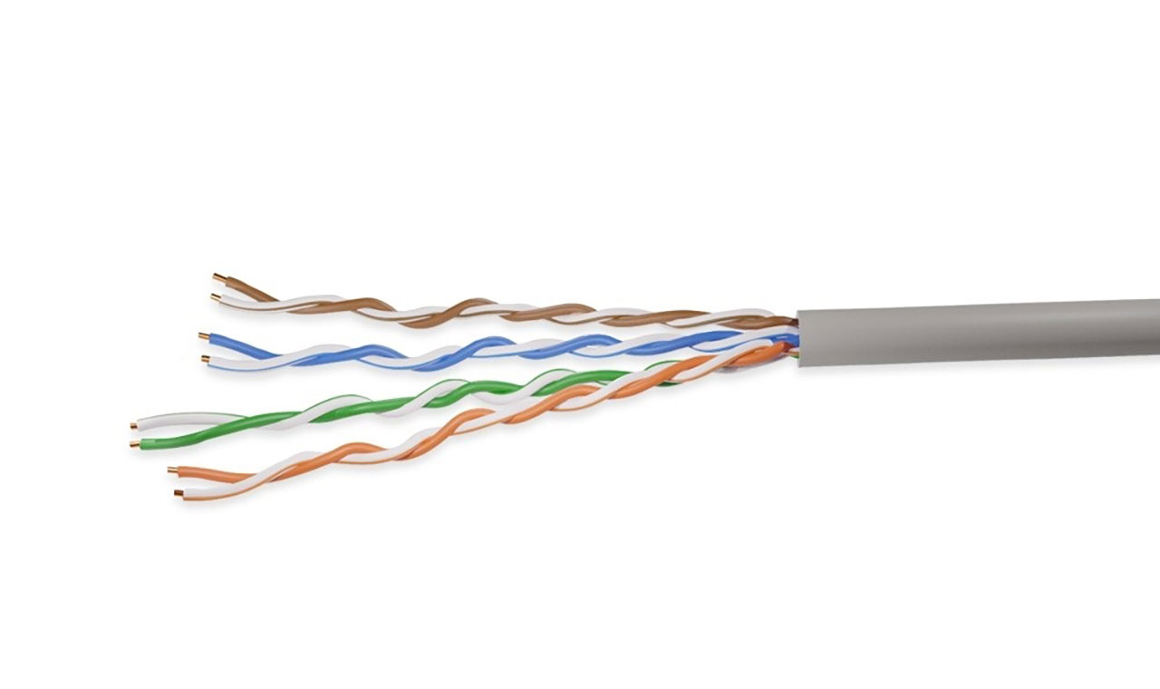 Cat 5e UTP Solid Bulk Cable 1000 Feet Gray Raiser CMR-Rated