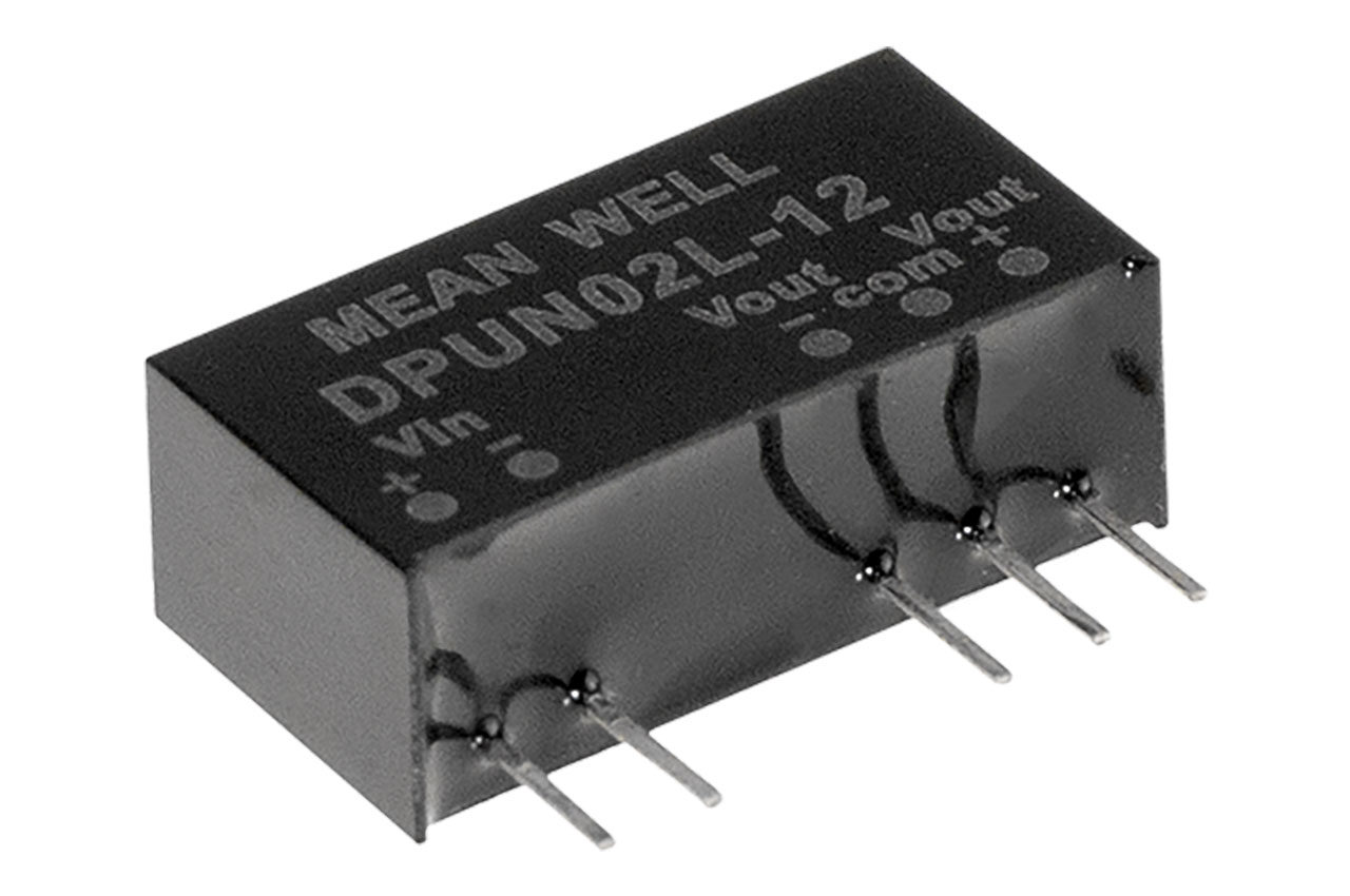 2-Watt Unregulated DC-DC Converter +/-15V +/-67mA Dual Output 5V Input SIP7 Package