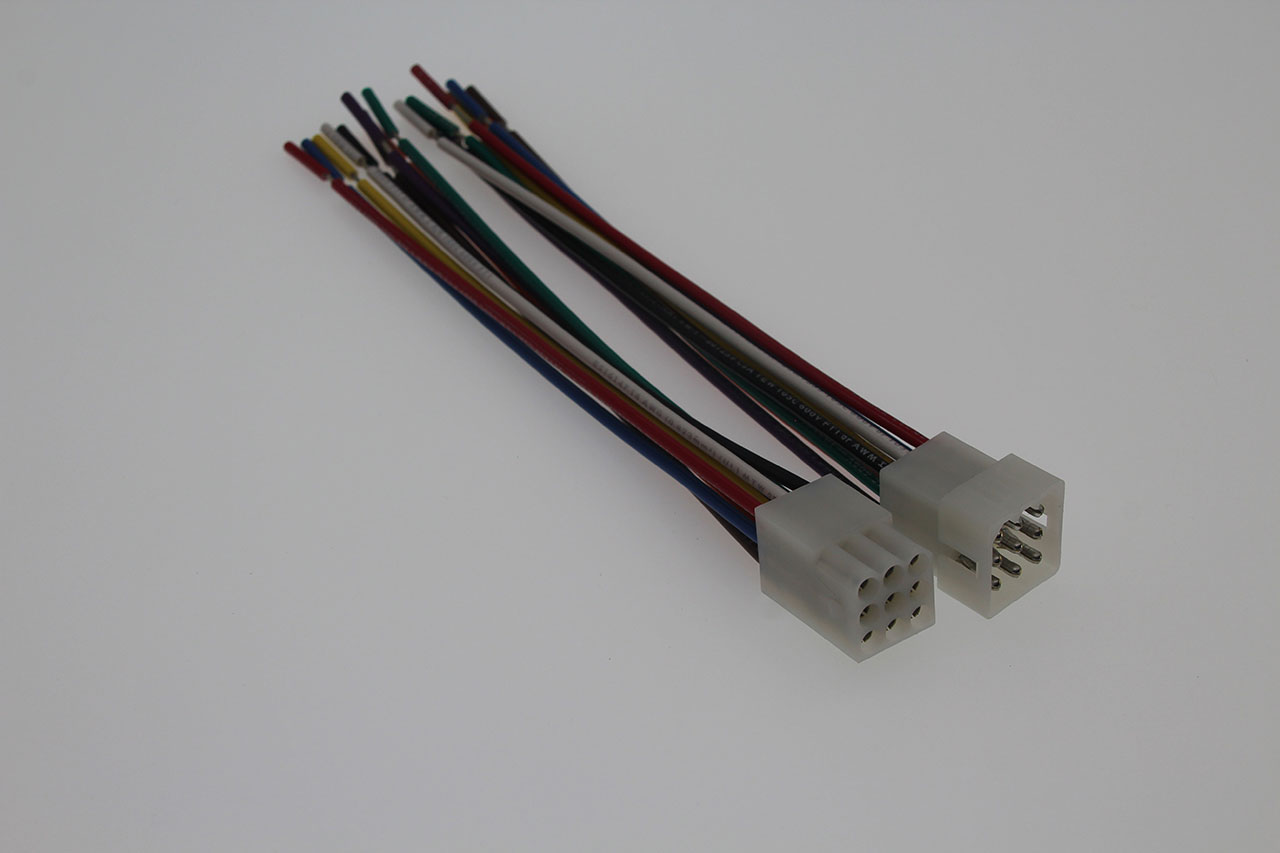 Pre-Assembled Connector Set .093 Molex 9 Circuit 250 Volt 7A 18 AWG UL1015 Wire 6"