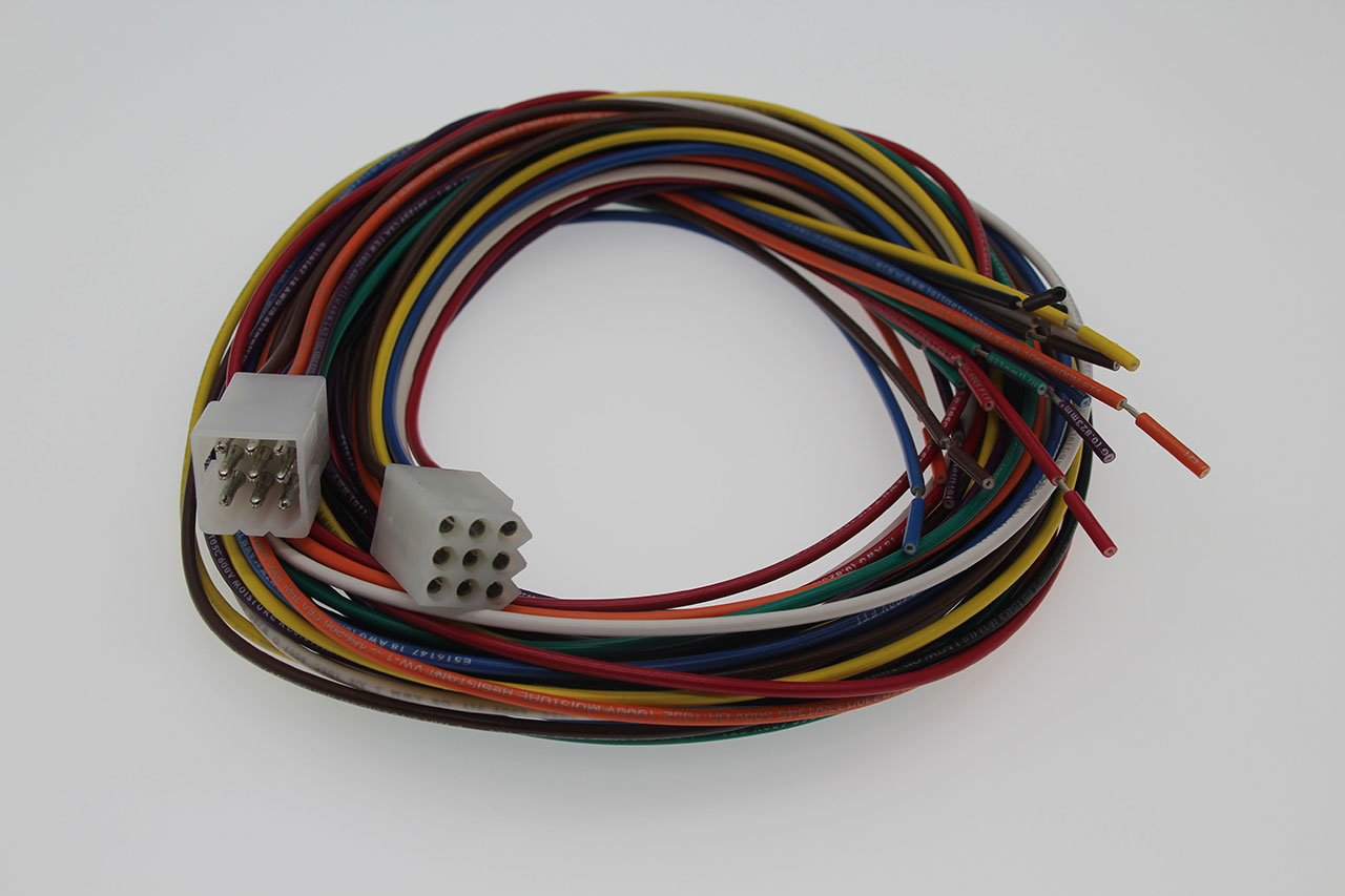Pre-Assembled Connector Set .093 Molex 9 Circuit 250 Volt 7A 18 AWG UL1015 Wire 48"