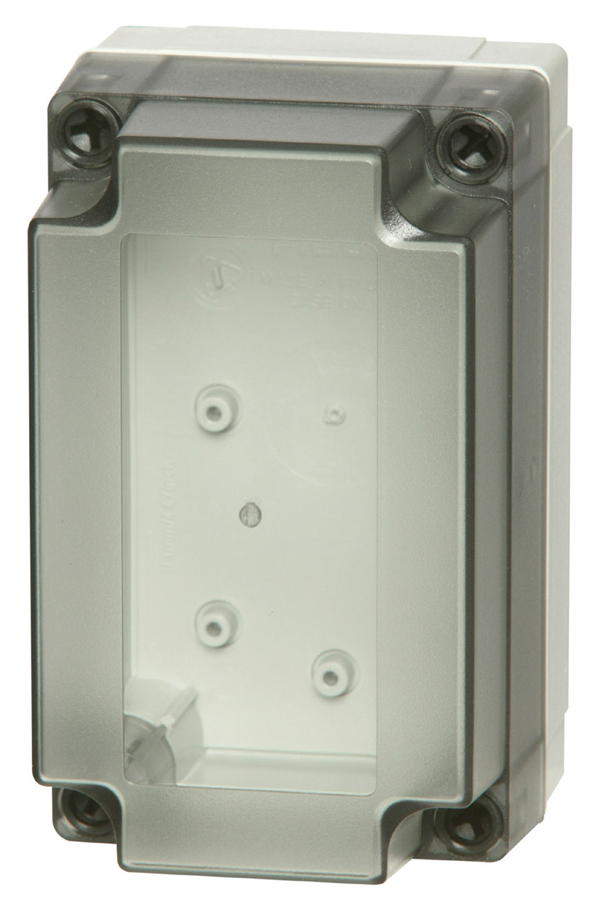 MNX Series Enclosure Polycarbonate 5.1"x3.1"x3.0" (1" base depth) Transparent Cover UL