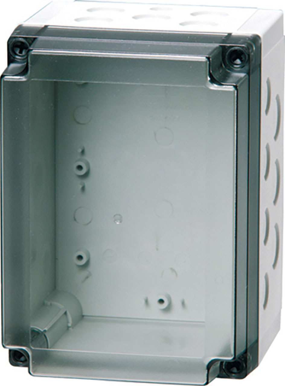 MNX Series Enclosure Polycarbonate with Knockouts 7.1"x5.1"x6.9" Transparent Cover UL
