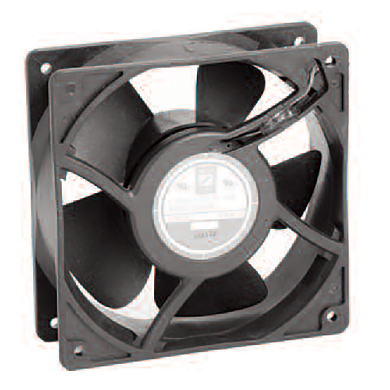 120 mm x 120 mm x 38 mm Tube Axial Fan 12 VDC Ball Bearing 227CFM 69.1dBA 12" Wires Tach Output