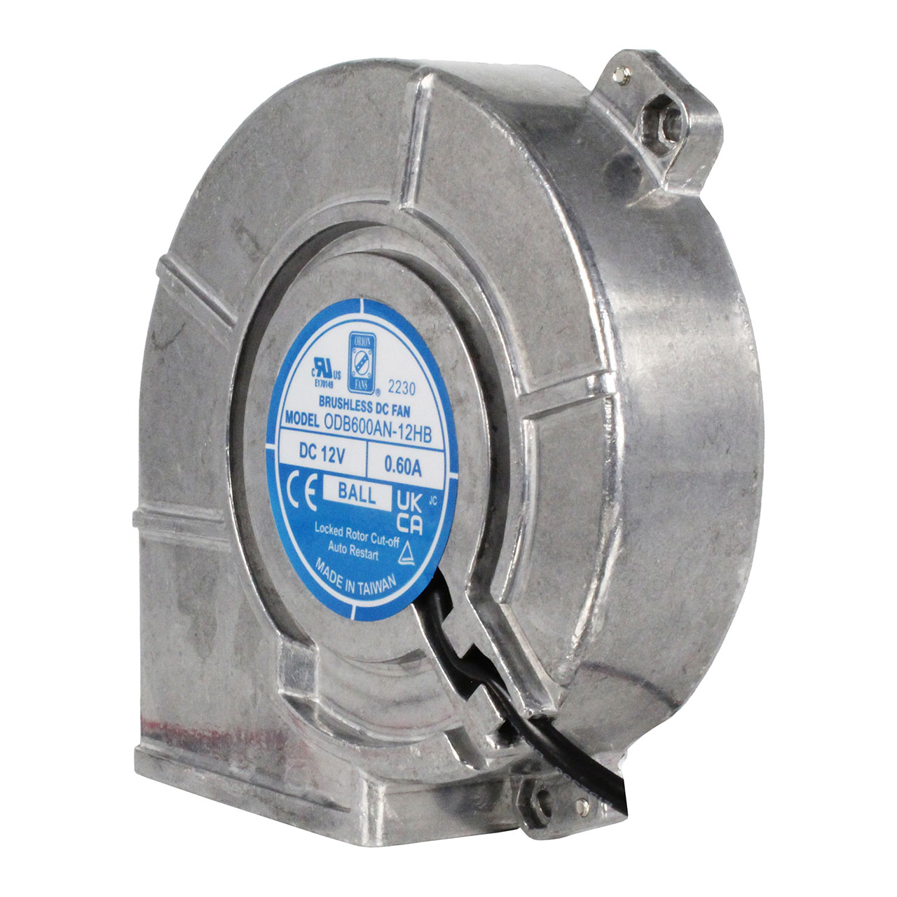 133 mm x 126 mm x 33 mm Blower Fan 48 VDC Ball Bearing 27CFM 41.8dBA 12" Wires