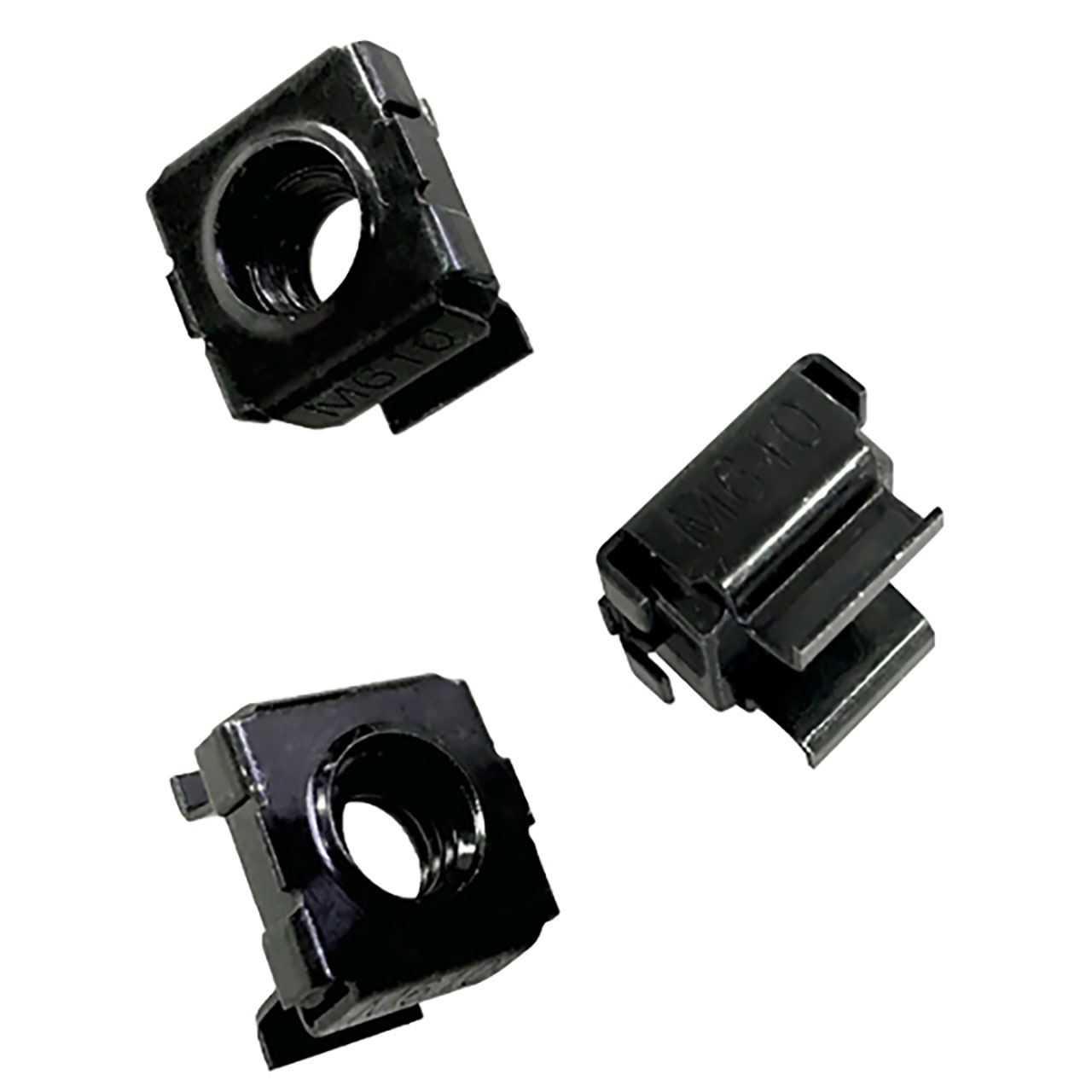 Square Cage Nut 12-24 Thread Snap-In for Mounting Fan Trays, Controllers, PDUs and Network Equipment Racks
