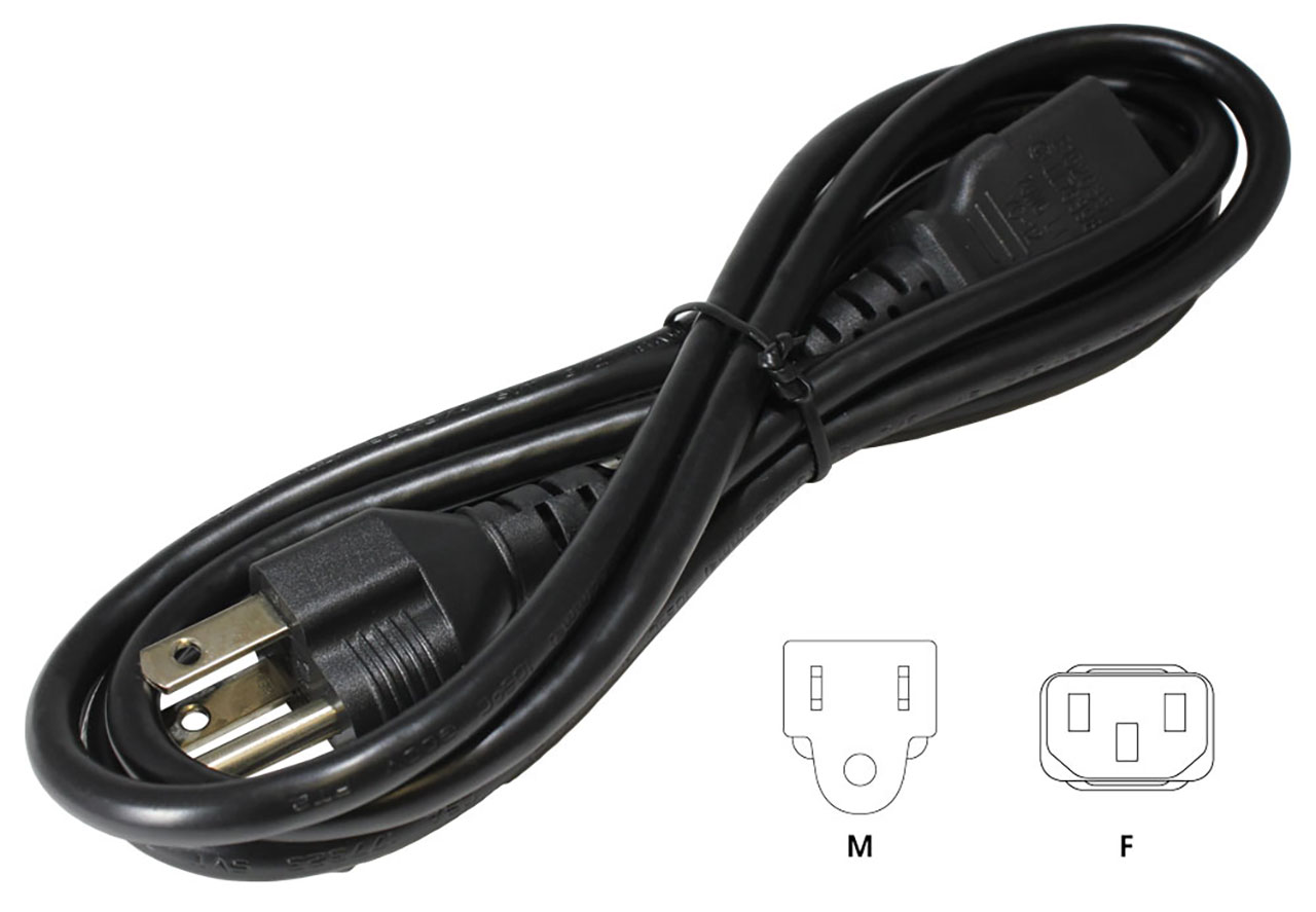 Hammond 6 Foot AC Power Cord NEMA 5-15P to IEC C13