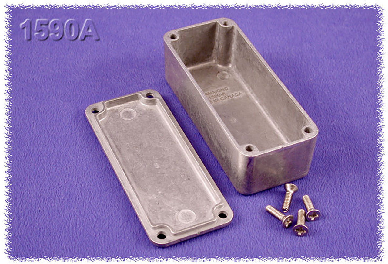 Enclosure 3.64"Lx1.52"Wx1.22" IP54 Diecast Aluminum Lift-off Screw Cover