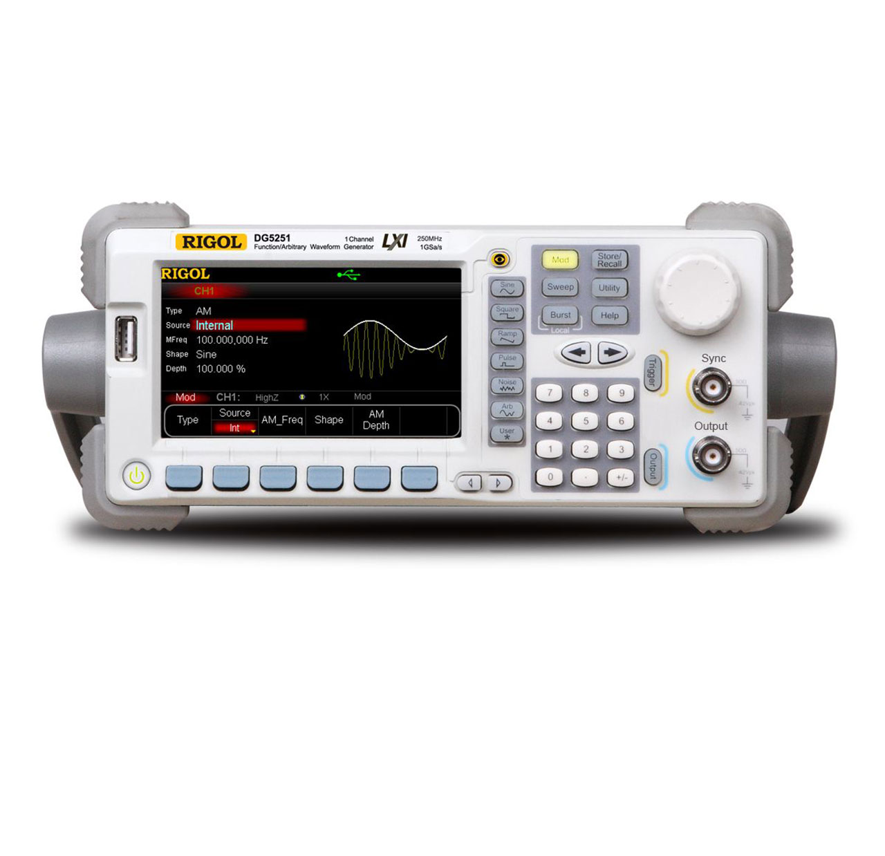 1 Channel Arbitrary Waveform and Function Generator 250 MHz