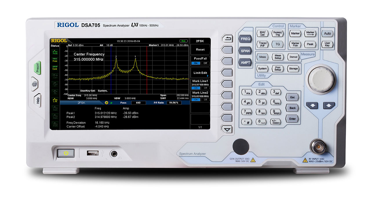 Spectrum Analyzer 100kHz to 500MHz -130dBm DANL