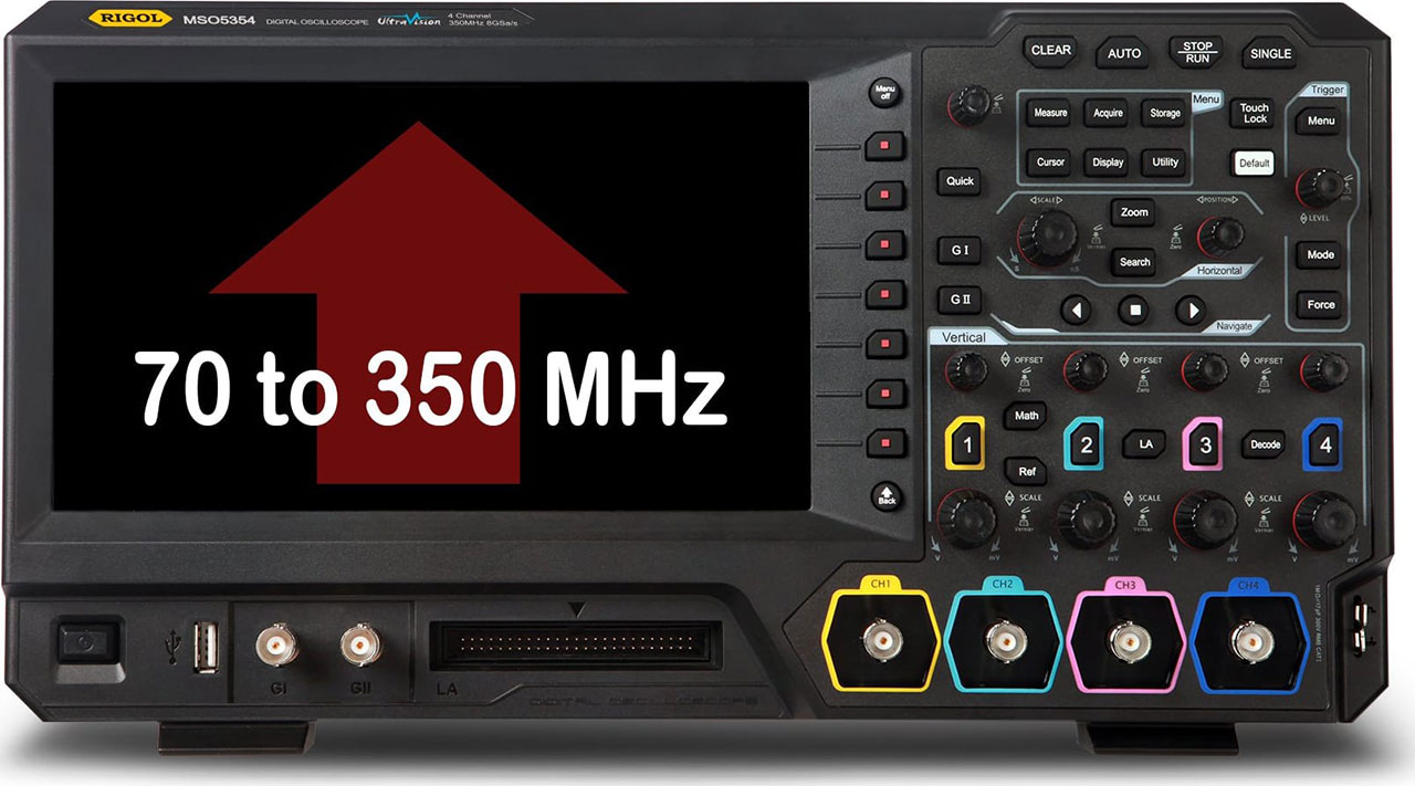 70 MHz to 350 MHz Bandwidth Upgrade for MSO5000 Series Mixed Signal Oscilloscopes