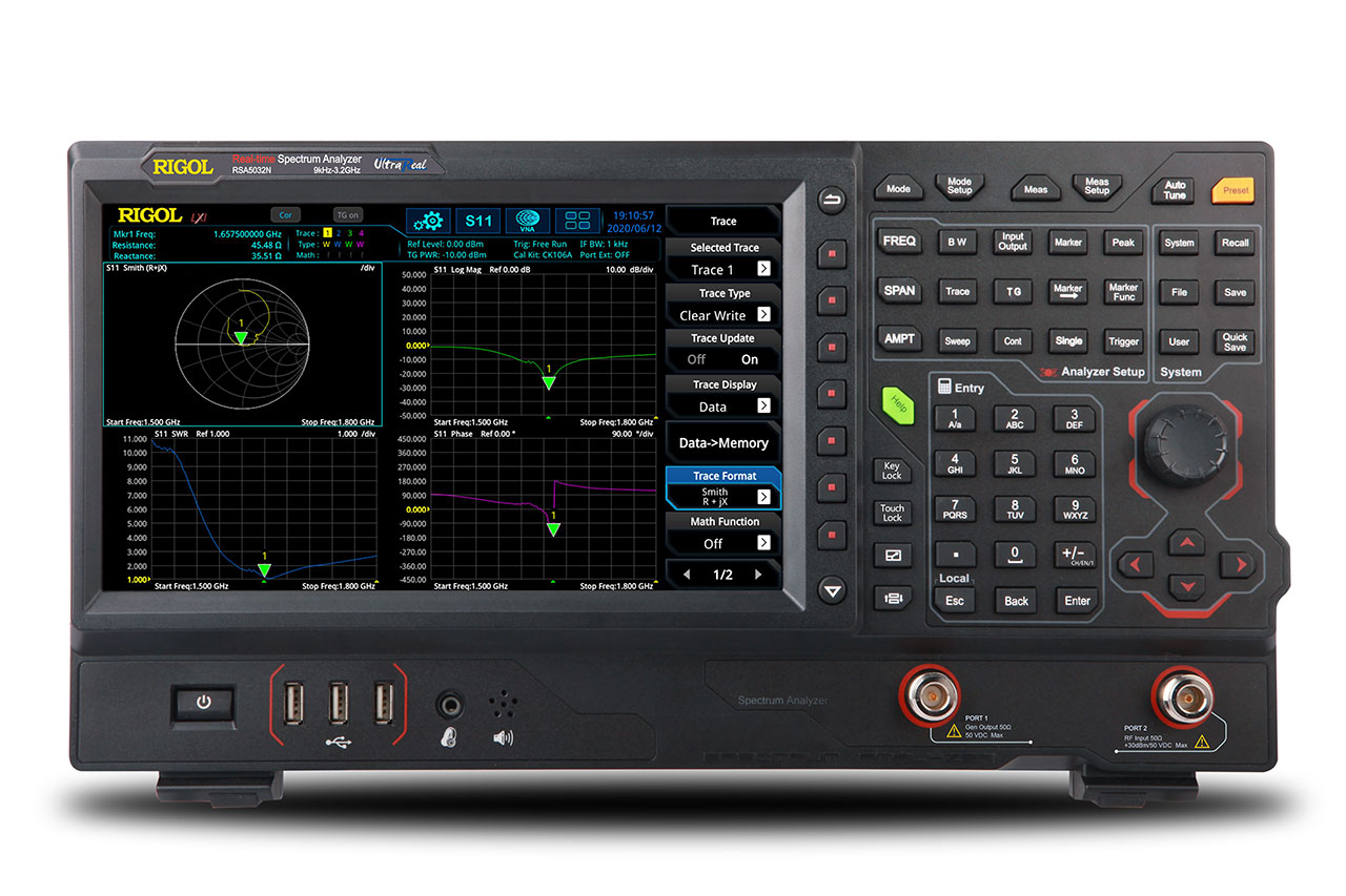 3.2GHz Real-Time Spectrum Analyzer 25MHz RTBW with Tracking Generator and Built-In VNA