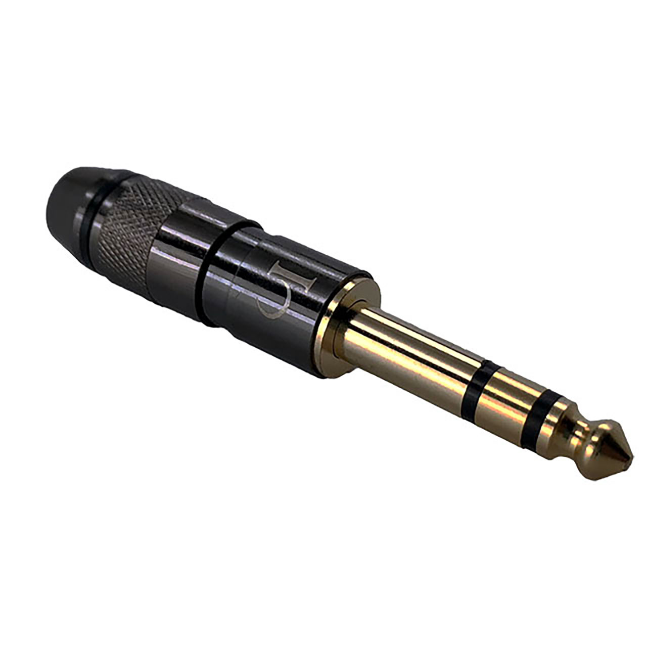 3 Pole (TRS) Gold-Plated 1/4" Phone Plug for Audio Applications Aluminum Housing