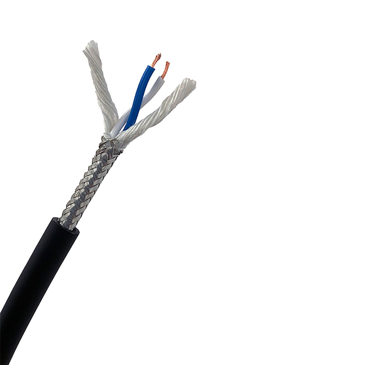 2-Core Balanced Cable Braided Shield 23AWG 500 Foot Spool B500