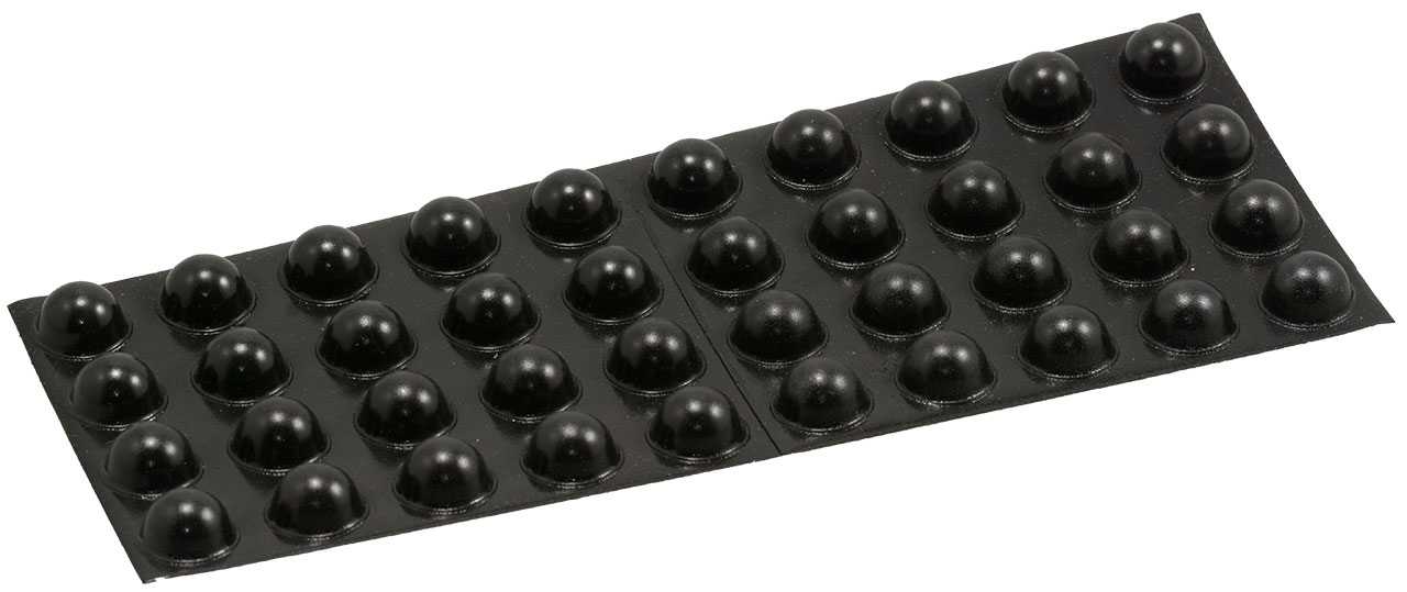 Black Hemisphere Rubber Feet 0.69 x 0.35 Inch 40 per Pack