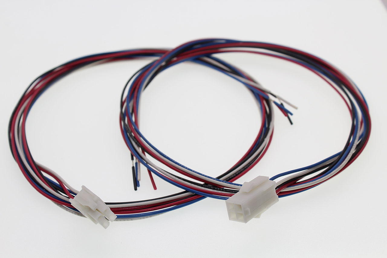 Pre-Assembled Connector Set Tyco Mini-Universal M-N-L 4 Circuit 300 Volt 5A 22 AWG UL1569 Wire 48"