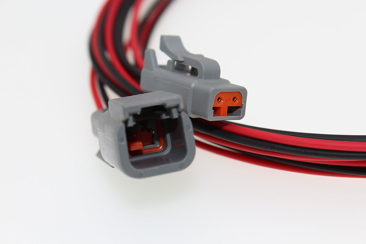 Pre-Assembled Connector Set Deutsch DTM 2 Circuit 50 Volt DC 7.5A 18 AWG TXL Automotive Wire 72"