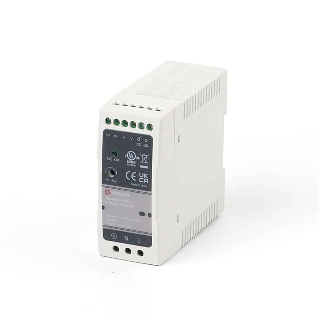 Switching DIN Rail Power Supply 12V 5A Class II DC OK Relay Contact