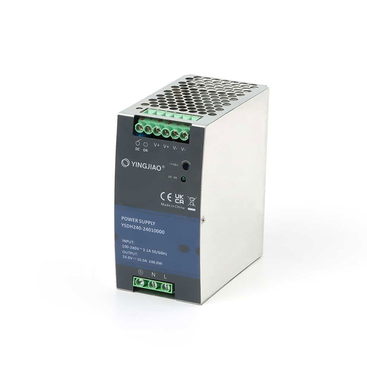 Switching DIN Rail Power Supply 24V 10A 240W High Peak Power Active PFC