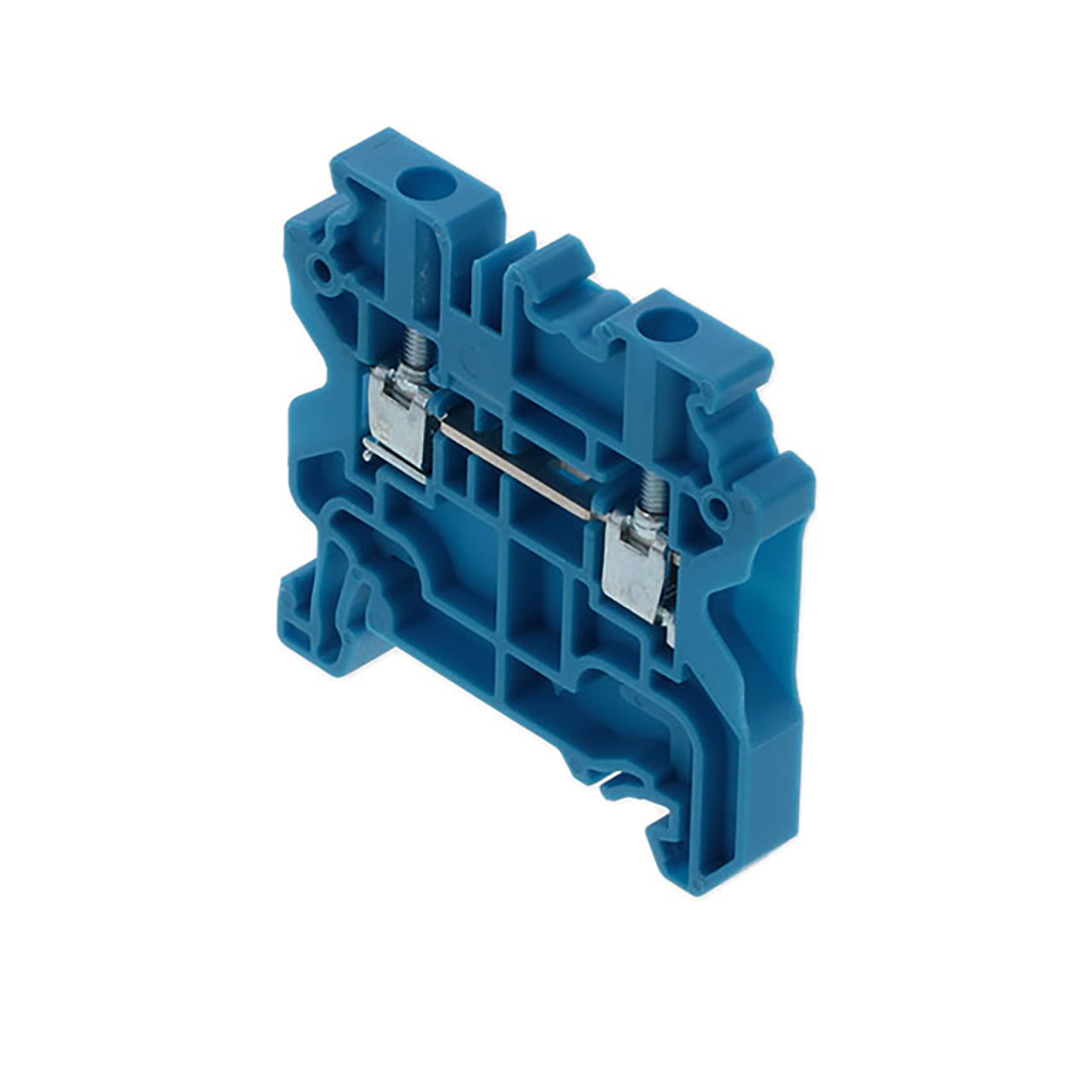 DIN Terminal Block Screw Feed-Thru 30A 600V 24-10AWG 6mm Blue