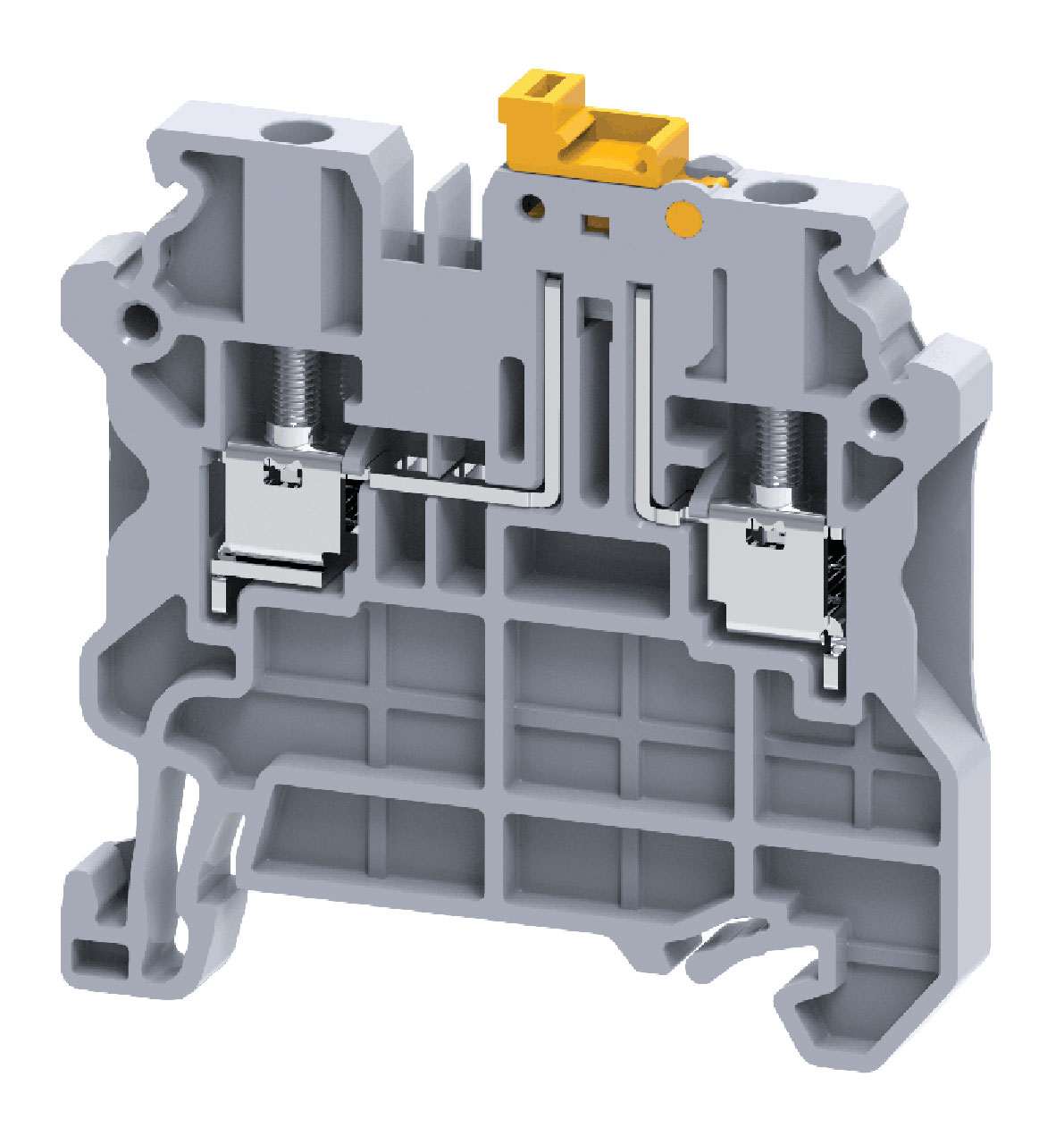DIN Terminal Block Screw Disconnect 16A 300V 24-12AWG Grey