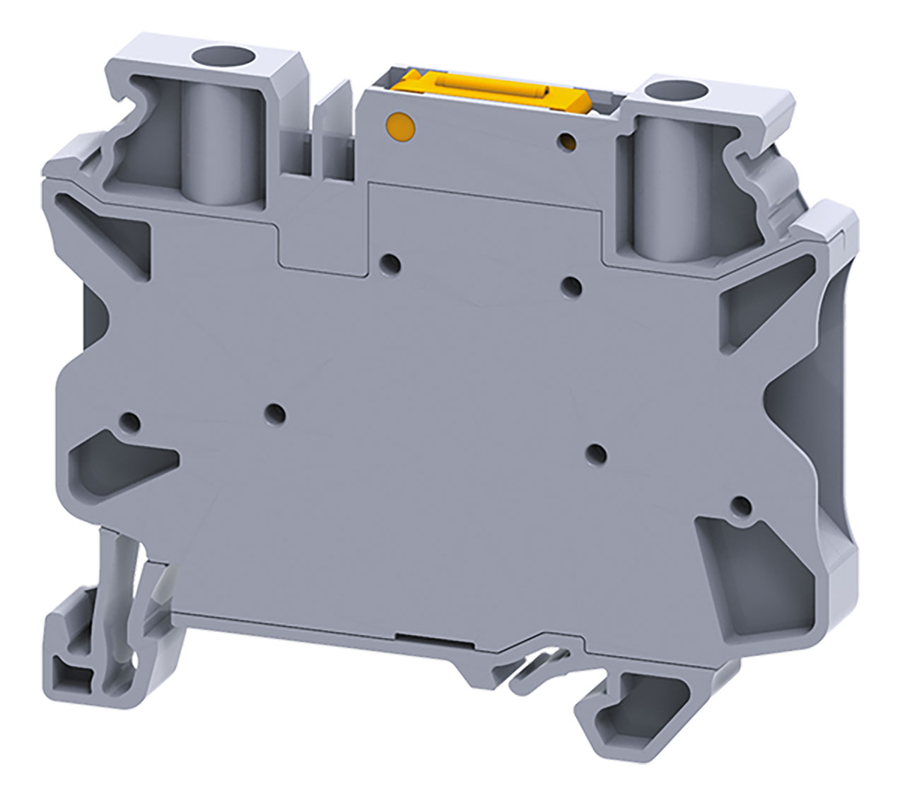 DIN Terminal Block Screw Disconnect 26A 600V 24-10AWG Grey
