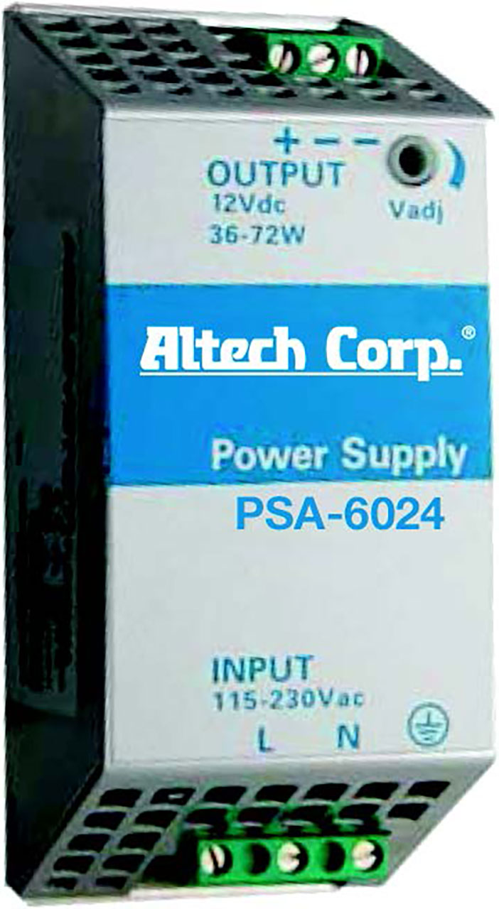Power Supply DIN Rail 115-230VAC Input 24VDC Output 60W 3A Single Phase